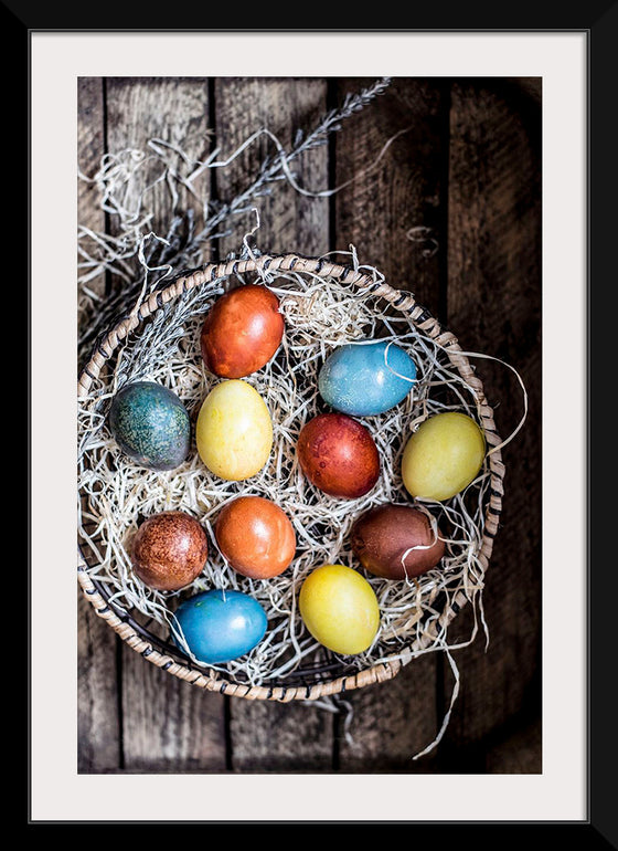 "Colored Easter Eggs in a basket", Monika Grabkowska