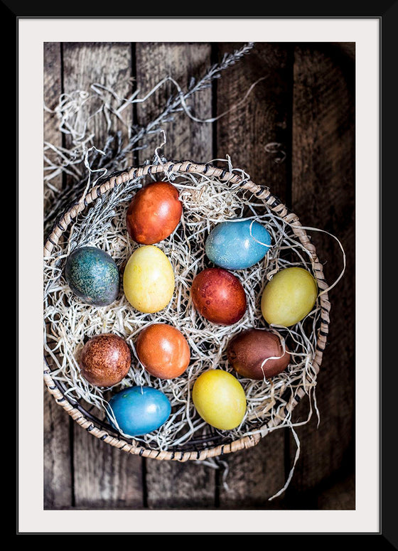 "Colored Easter Eggs in a basket", Monika Grabkowska