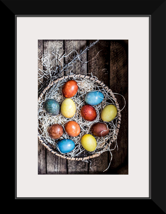 "Colored Easter Eggs in a basket", Monika Grabkowska