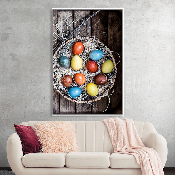 "Colored Easter Eggs in a basket", Monika Grabkowska