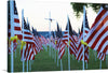 “Flags for those that served” is a beautiful and patriotic print that honors the brave men and women who have served in the United States military. The print features rows of American flags with a cross in the background, symbolizing the sacrifices made by our service members. 