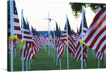  “Flags for those that served” is a beautiful and patriotic print that honors the brave men and women who have served in the United States military. The print features rows of American flags with a cross in the background, symbolizing the sacrifices made by our service members. 