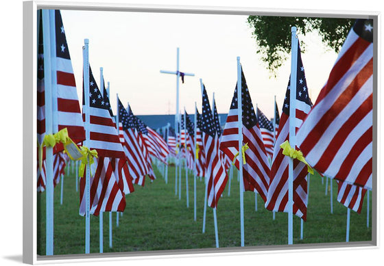 "Flags for those that served"