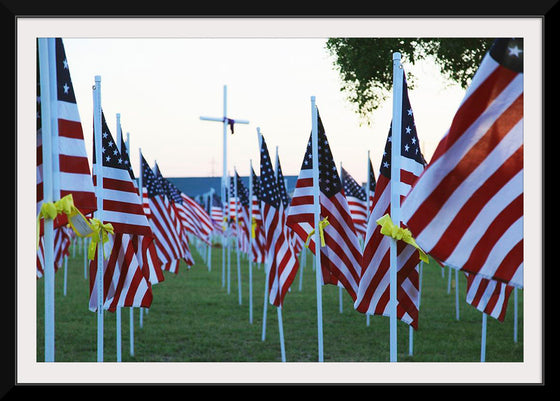 "Flags for those that served"