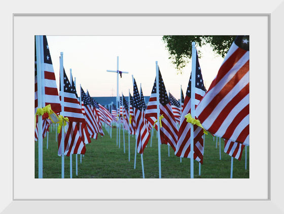 "Flags for those that served"