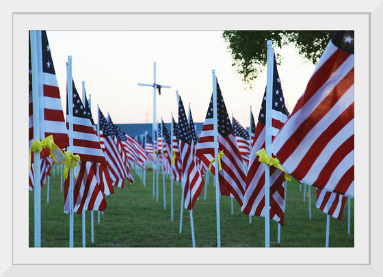 "Flags for those that served"