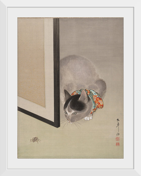 "Cat Watching a Spider", Oide Toko