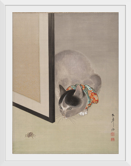 "Cat Watching a Spider", Oide Toko