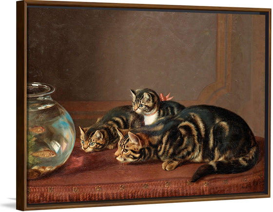 "Cats by a fishbowl", Horatio Henry Couldery