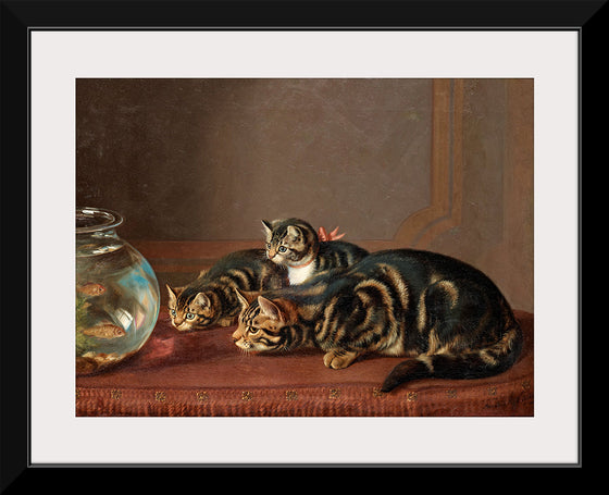 "Cats by a fishbowl", Horatio Henry Couldery