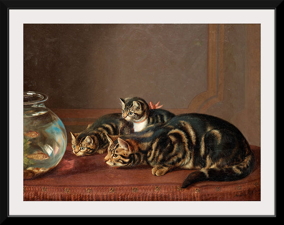 "Cats by a fishbowl", Horatio Henry Couldery