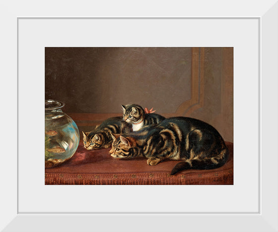 "Cats by a fishbowl", Horatio Henry Couldery