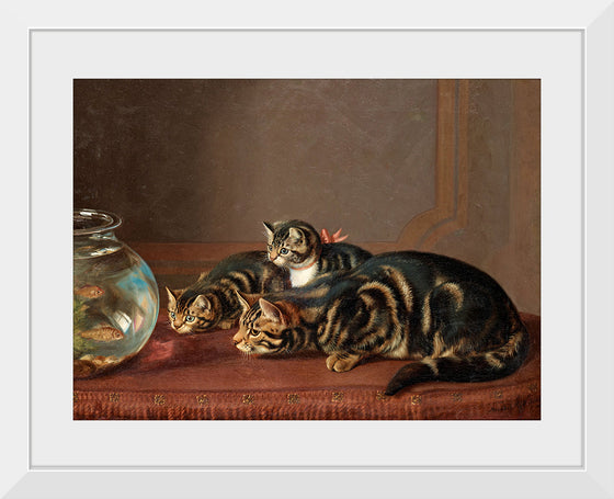 "Cats by a fishbowl", Horatio Henry Couldery