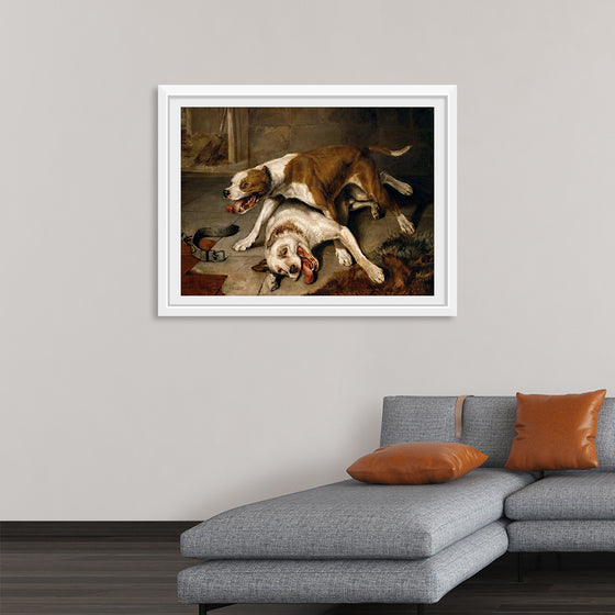 "Fighting dogs catching their breath",  Edwin Landseer