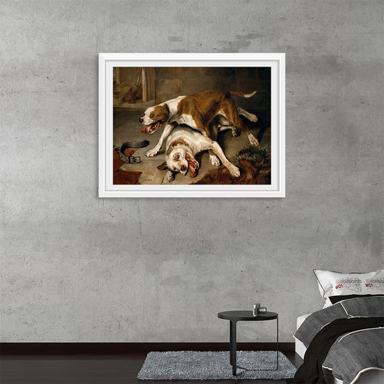"Fighting dogs catching their breath",  Edwin Landseer