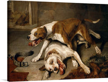  “Fighting dogs catching their breath” is a stunning piece of art that captures the raw power and energy of two dogs in the midst of a fight. The painting is a perfect addition to any collection, as it showcases the artist’s ability to capture the essence of the animals in a realistic and engaging manner. 