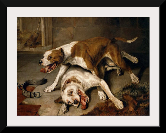 "Fighting dogs catching their breath",  Edwin Landseer
