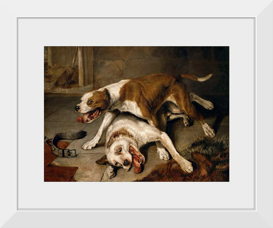 "Fighting dogs catching their breath",  Edwin Landseer