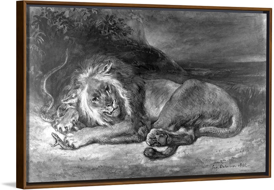 "Lion and Snake", Delacroix