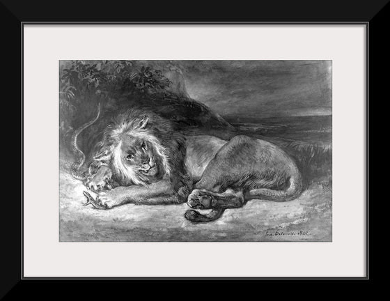 "Lion and Snake", Delacroix