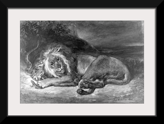 "Lion and Snake", Delacroix