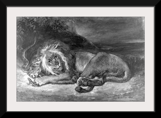 "Lion and Snake", Delacroix