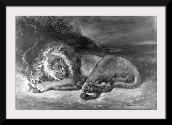 "Lion and Snake", Delacroix