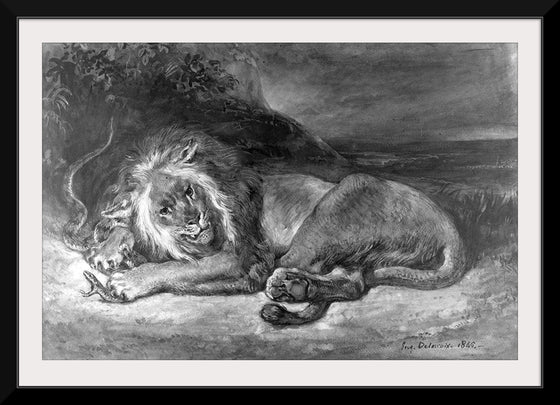 "Lion and Snake", Delacroix