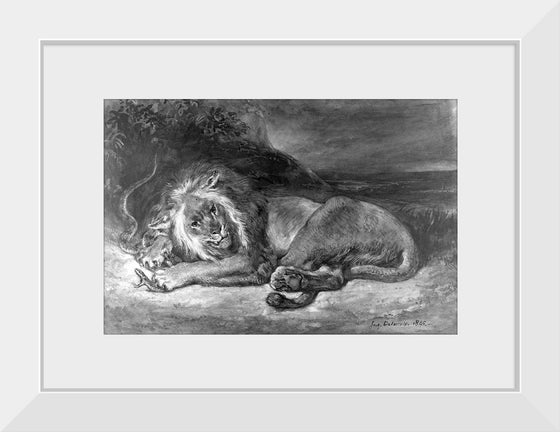 "Lion and Snake", Delacroix