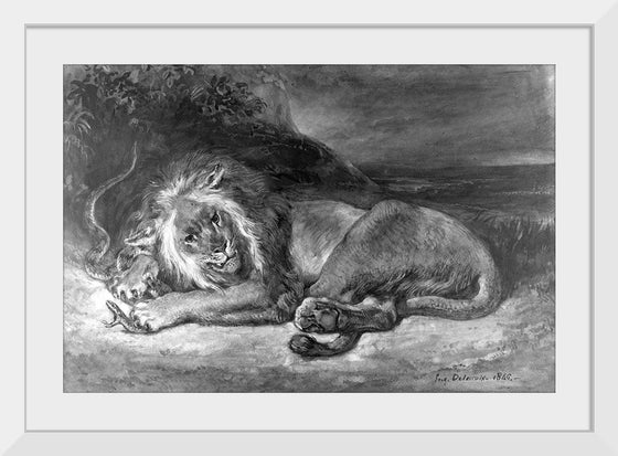 "Lion and Snake", Delacroix