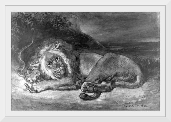 "Lion and Snake", Delacroix