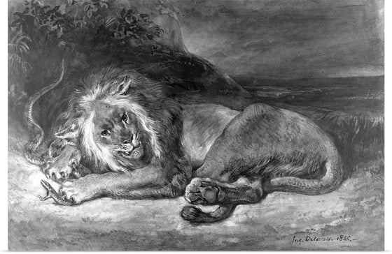 "Lion and Snake", Delacroix