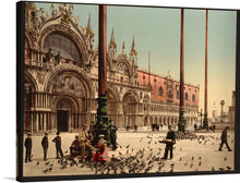  Immerse yourself in the enchanting atmosphere of St. Mark’s Place in Venice, Italy, through this exquisite artwork. “Pigeons in St. Mark’s Place” captures a timeless scene where locals and visitors alike are enveloped in the majestic architecture of the iconic basilica, while pigeons gracefully flutter about, adding a touch of life and movement.