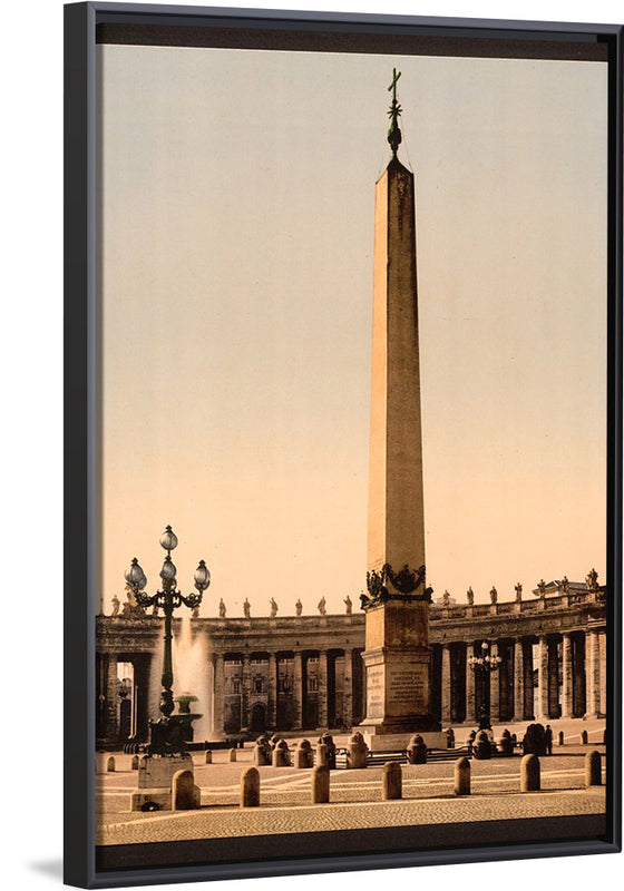 "St. Peter's Place, the obelisk, Rome, Italy",  Detroit Publishing Company