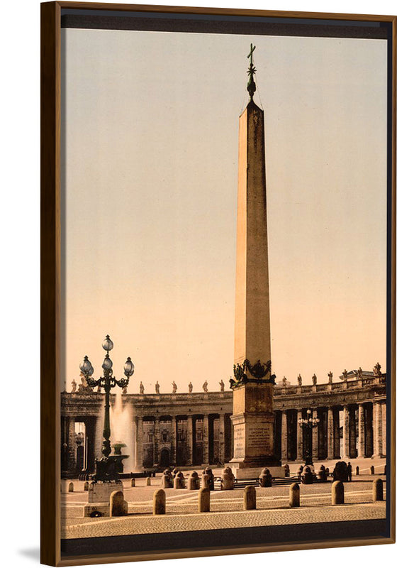 "St. Peter's Place, the obelisk, Rome, Italy",  Detroit Publishing Company