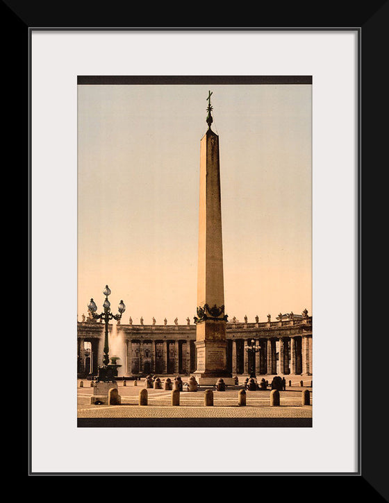 "St. Peter's Place, the obelisk, Rome, Italy",  Detroit Publishing Company