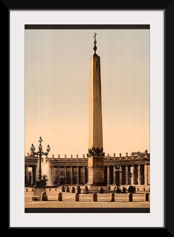 "St. Peter's Place, the obelisk, Rome, Italy",  Detroit Publishing Company