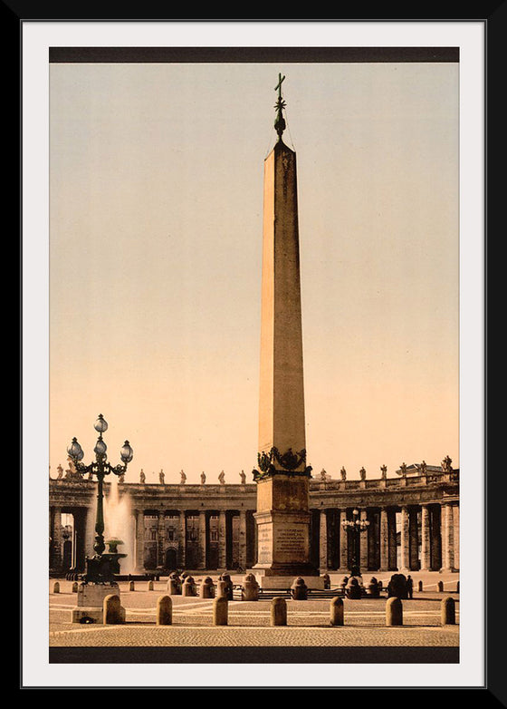 "St. Peter's Place, the obelisk, Rome, Italy",  Detroit Publishing Company