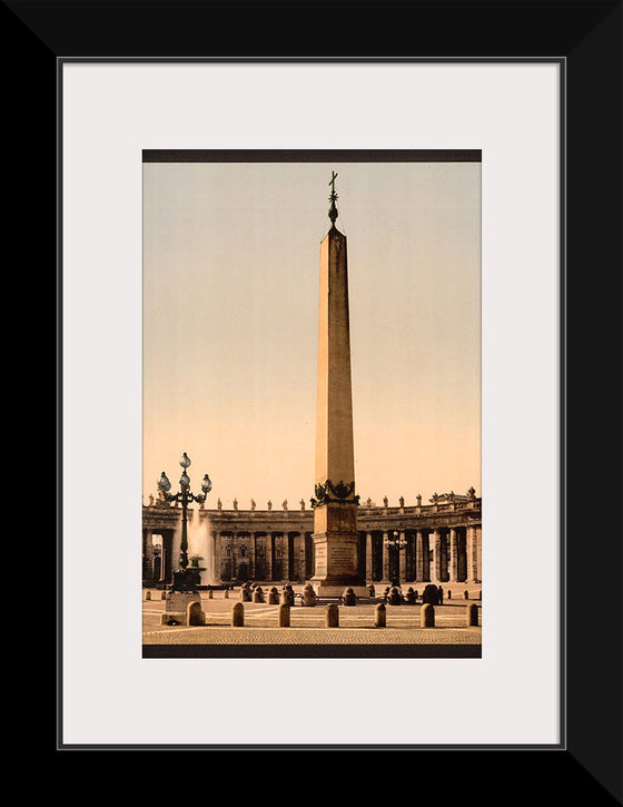"St. Peter's Place, the obelisk, Rome, Italy",  Detroit Publishing Company