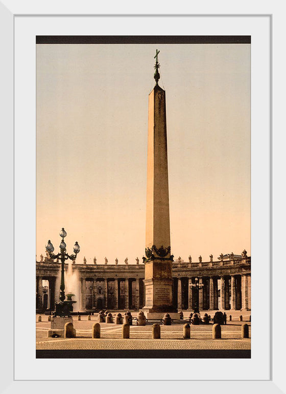 "St. Peter's Place, the obelisk, Rome, Italy",  Detroit Publishing Company