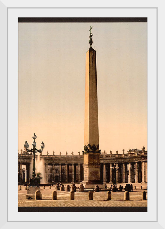 "St. Peter's Place, the obelisk, Rome, Italy",  Detroit Publishing Company