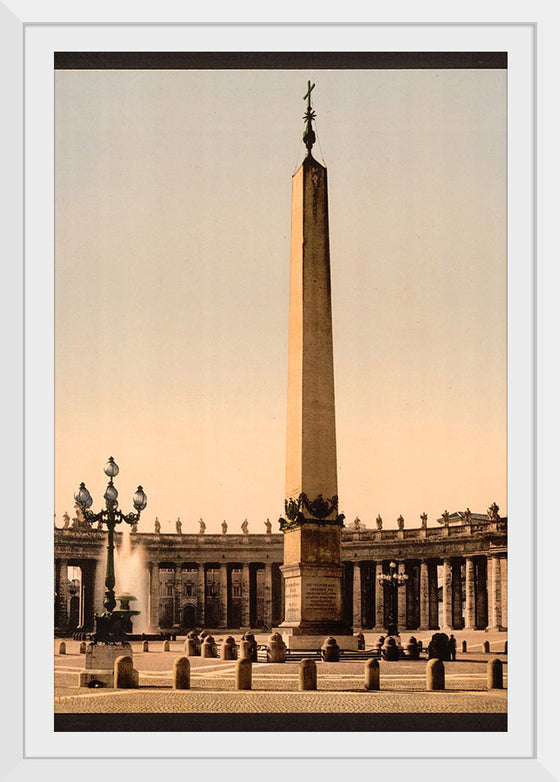 "St. Peter's Place, the obelisk, Rome, Italy",  Detroit Publishing Company