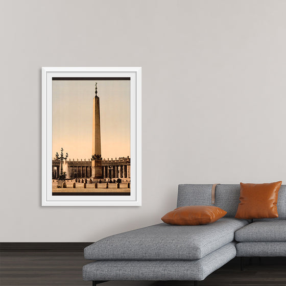 "St. Peter's Place, the obelisk, Rome, Italy",  Detroit Publishing Company