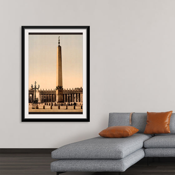 "St. Peter's Place, the obelisk, Rome, Italy",  Detroit Publishing Company