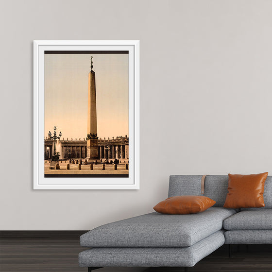 "St. Peter's Place, the obelisk, Rome, Italy",  Detroit Publishing Company