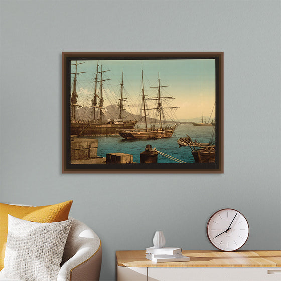 "Ships in the Harbor, Naples, Italy"