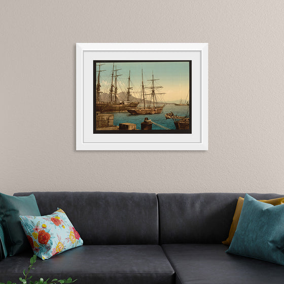 "Ships in the Harbor, Naples, Italy"