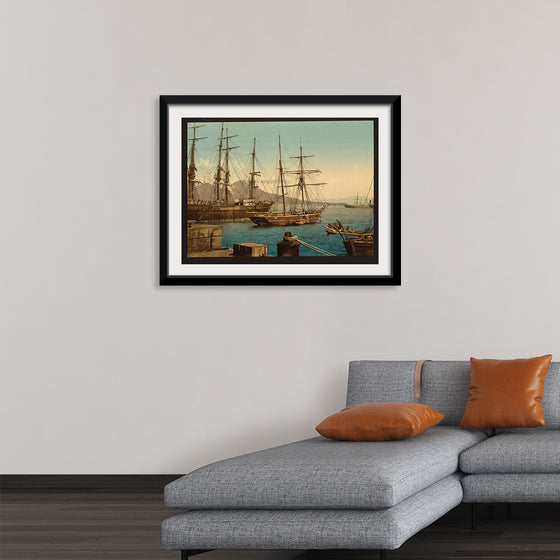 "Ships in the Harbor, Naples, Italy"