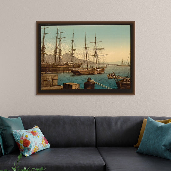 "Ships in the Harbor, Naples, Italy"