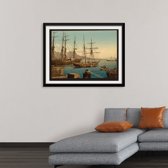 "Ships in the Harbor, Naples, Italy"